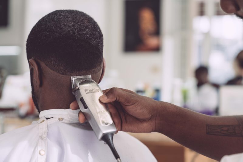 using clippers on hair