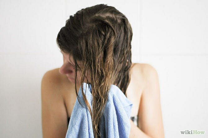 Towel dry hair to avoid dead ends