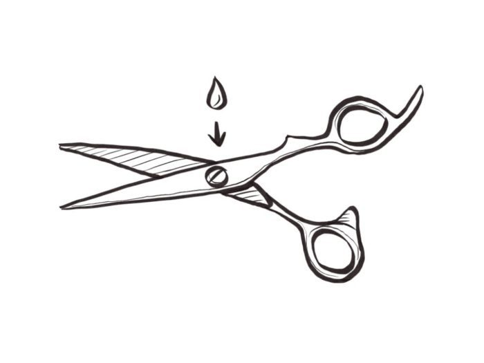 how to oil your hair scissors